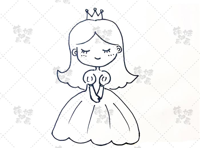 8一11岁简单画小公主图片
